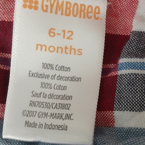 Gymboree infant red, white, & blue patchwork dress - Picture 6 of 7